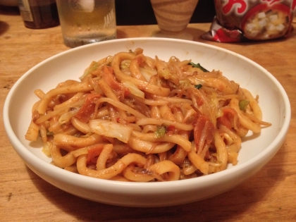 何回もリピしてます！
焼きうどんにみそ味が絶妙です♪