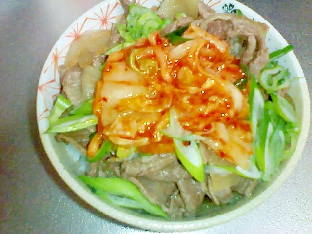 ねぎキムチ牛丼