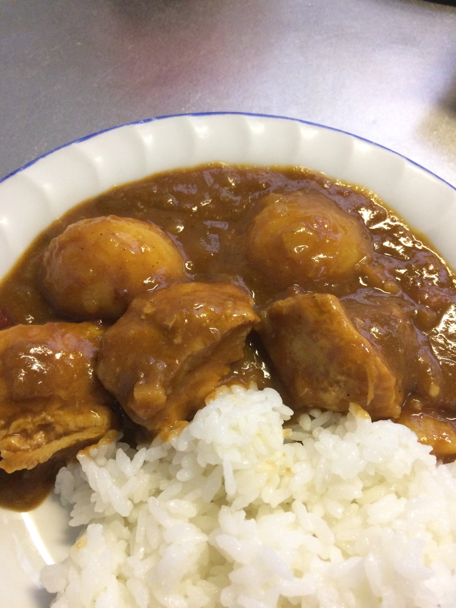 豚バラ固まりのカレー