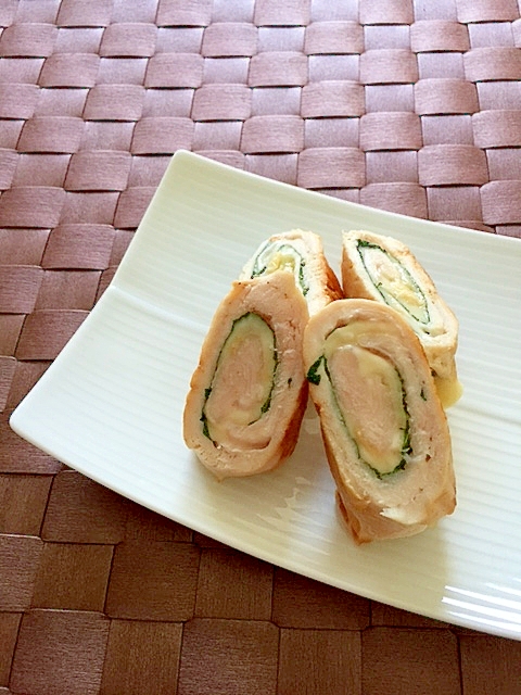 鷄ささみの味噌大葉チーズ巻き レシピ 作り方 By はぁぽじ 楽天レシピ