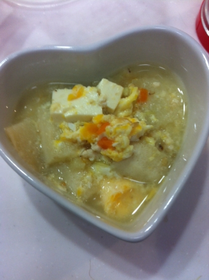 離乳食☆豆腐と卵のスープ