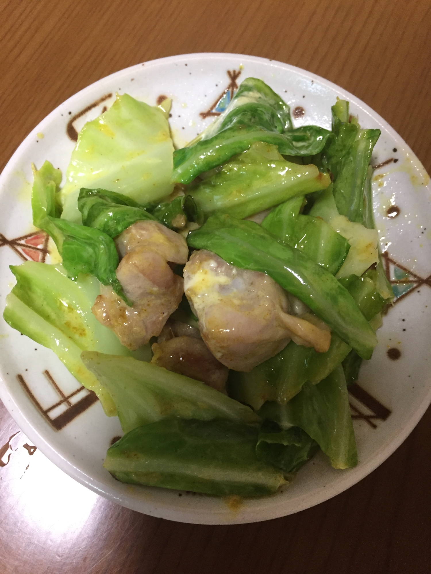 キャベツと鶏肉の炒め物