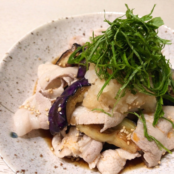 たっぷり大葉 茄子と豚バラのおろしポン酢 レシピ 作り方 By ポス 楽天レシピ たっぷり大葉 茄子と豚バラのおろしポン酢 レシピ 作り方 By ポス 楽天レシピ