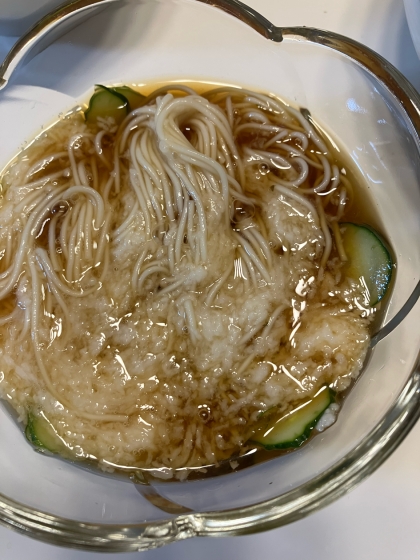 とろろきゅうりの冷や汁風そうめん