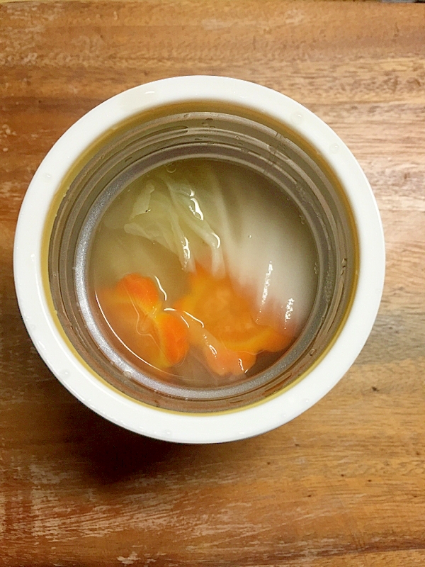 ランチにスープジャーで 春雨と白菜の中華スープ♪