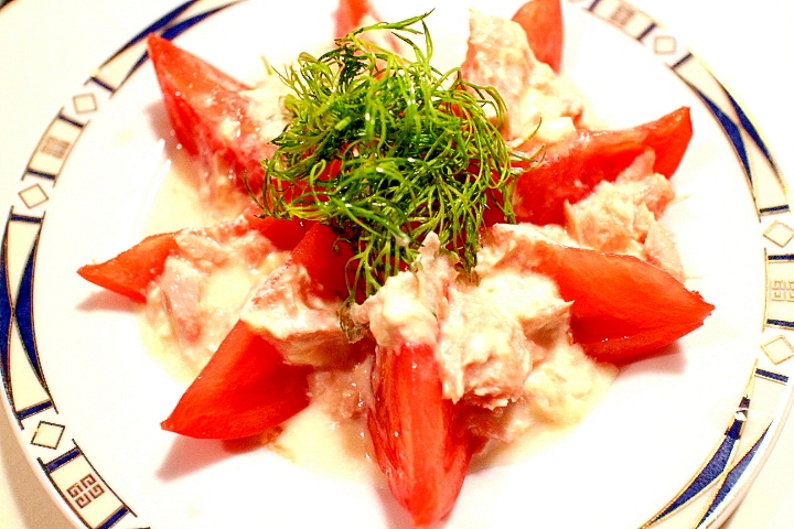 【超簡単】ツナとトマトの春色サラダ