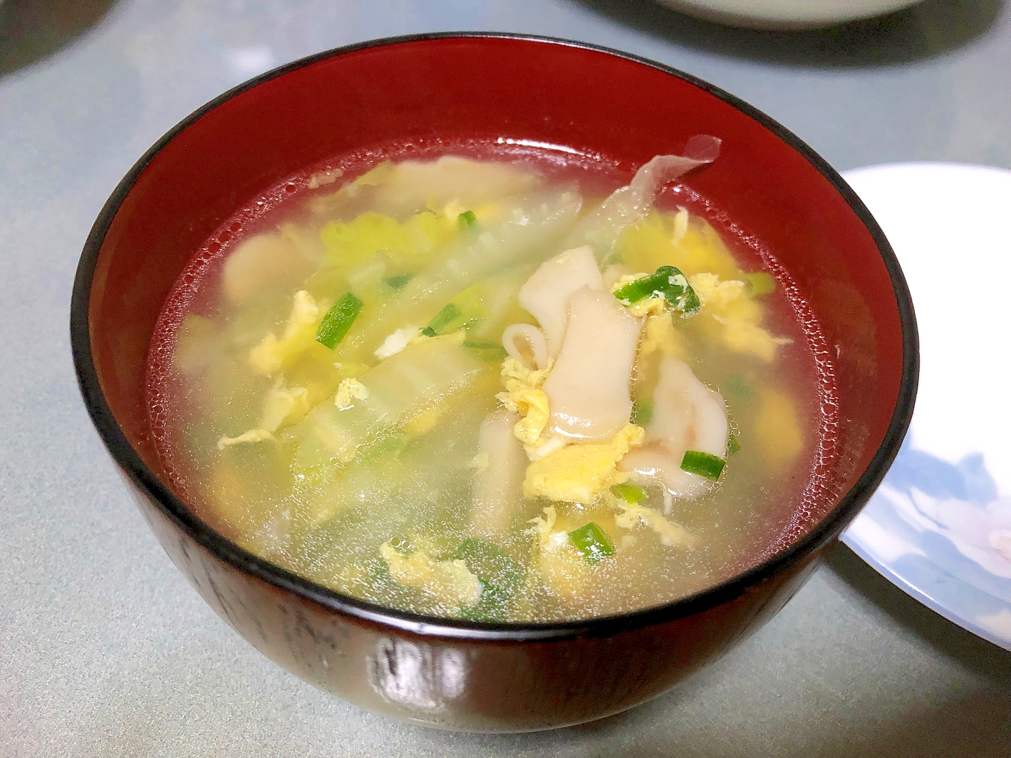 エリンギと白菜の中華スープ