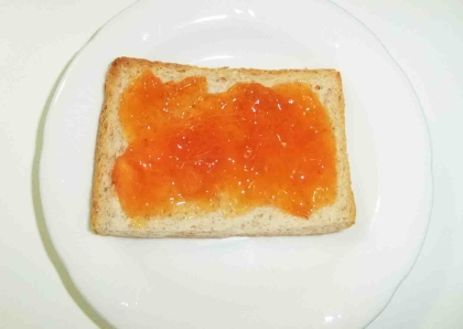 完熟柿ジャムで簡単トースト