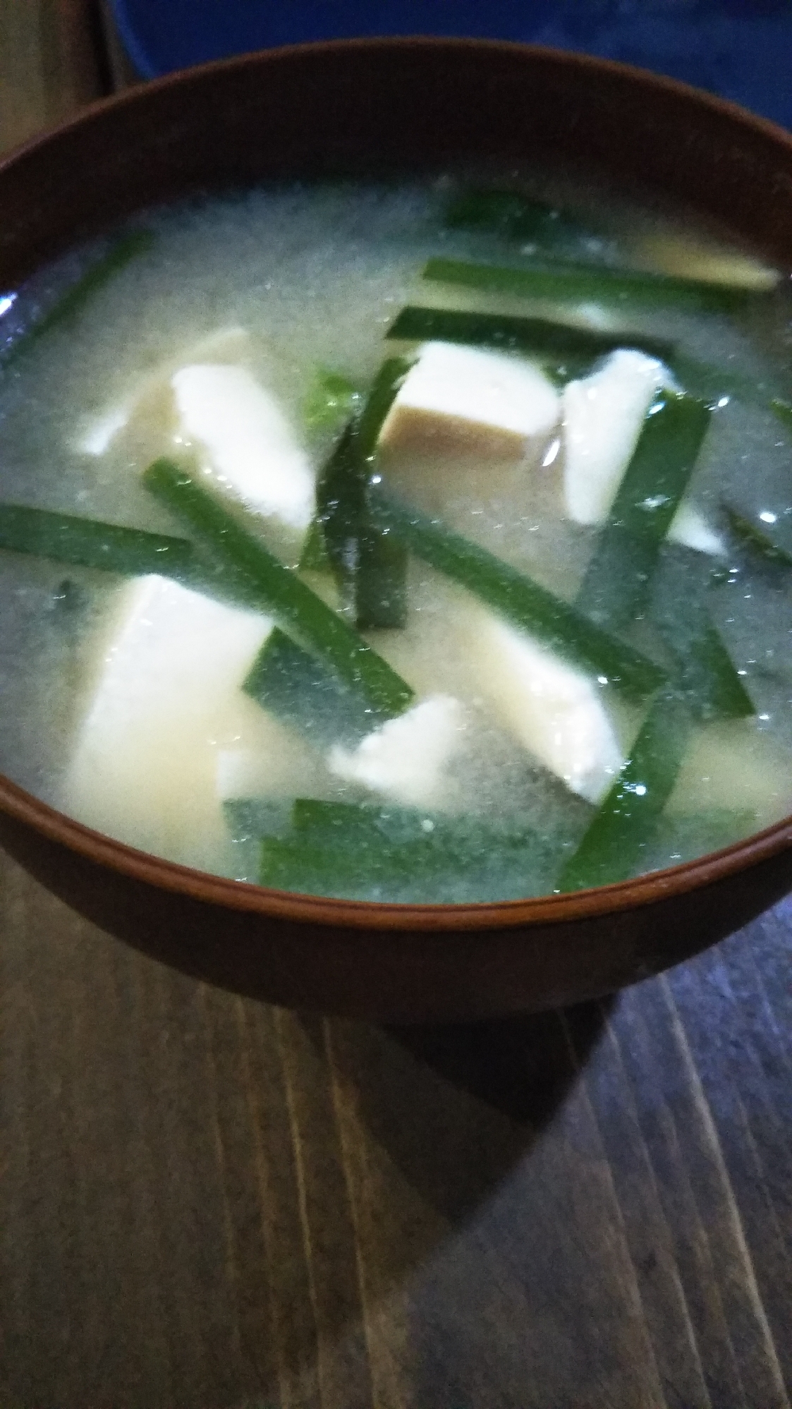 ニラたっぷり♫豆腐のお味噌汁(◍•ᴗ•◍)