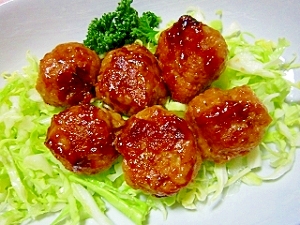ヘルシー肉団子照り焼き