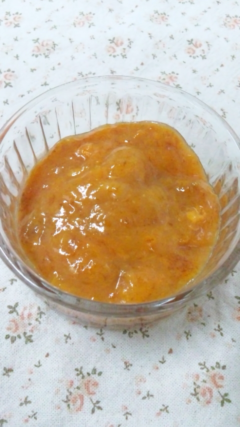 柔らかくなった柿で簡単 柿ジャム レシピ 作り方 By きらきらダイアモンド 楽天レシピ