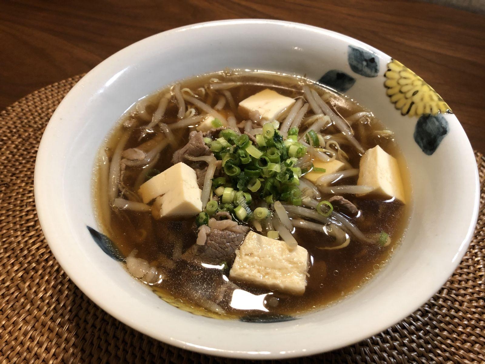 【栄養士おすすめ】牛肉ともやしのスープ