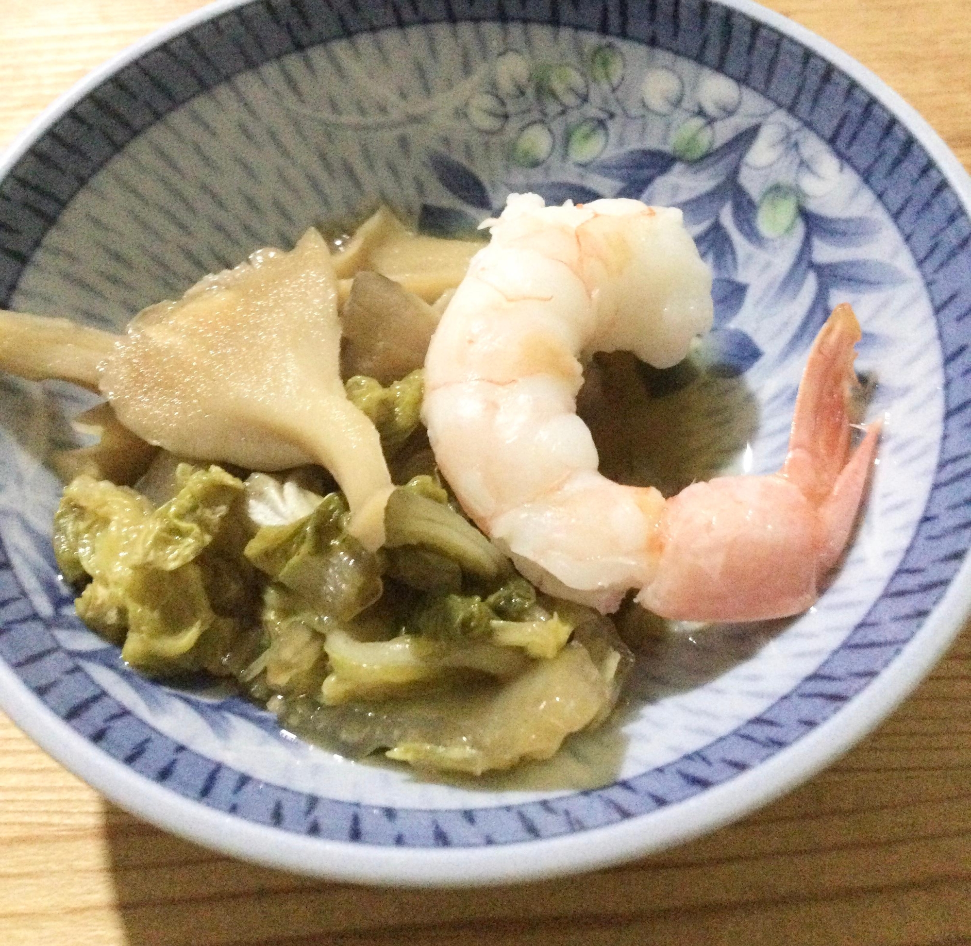 海老舞茸白菜の煮物♪