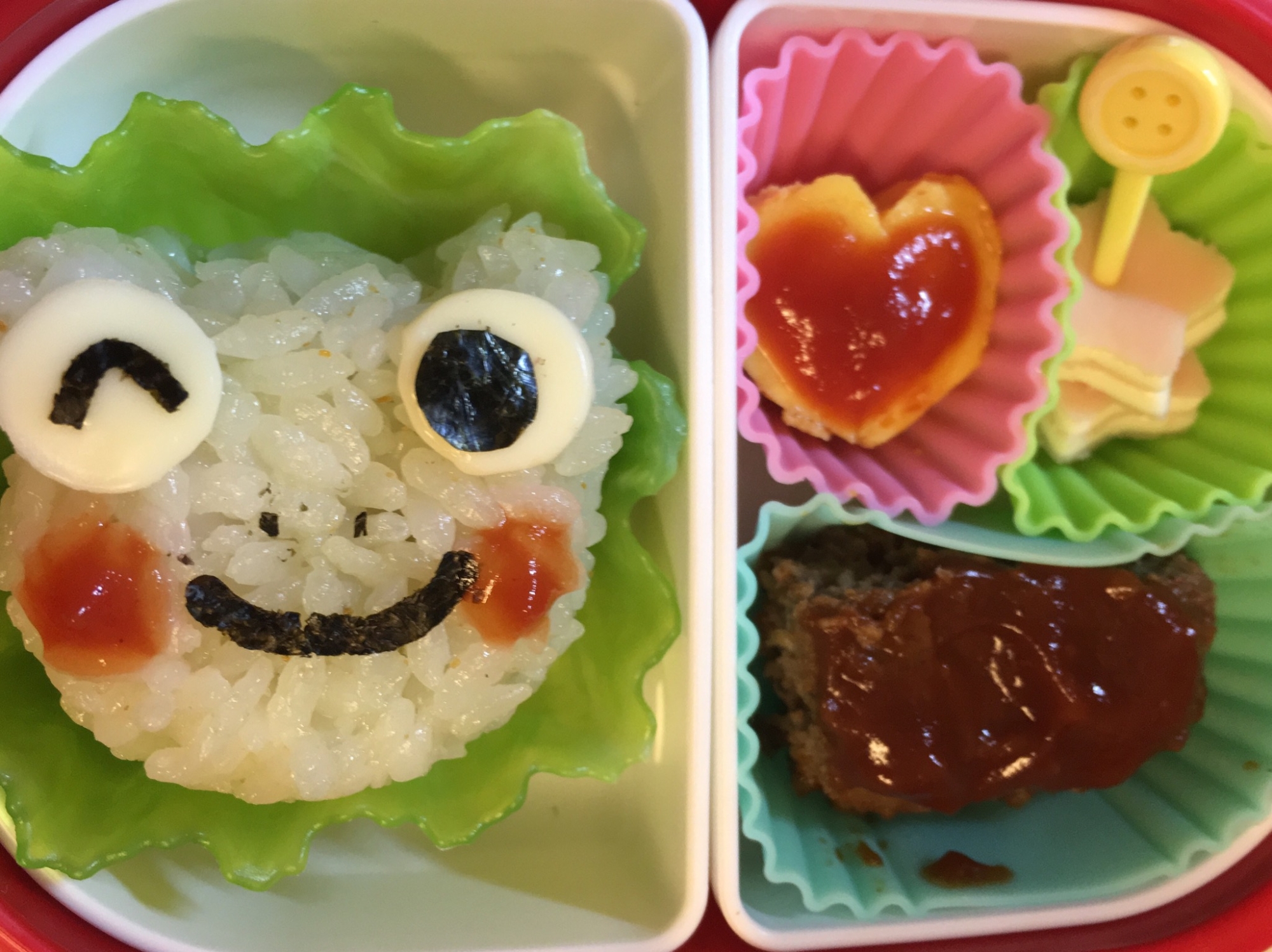 幼稚園 お弁当 可愛いごはん かえる