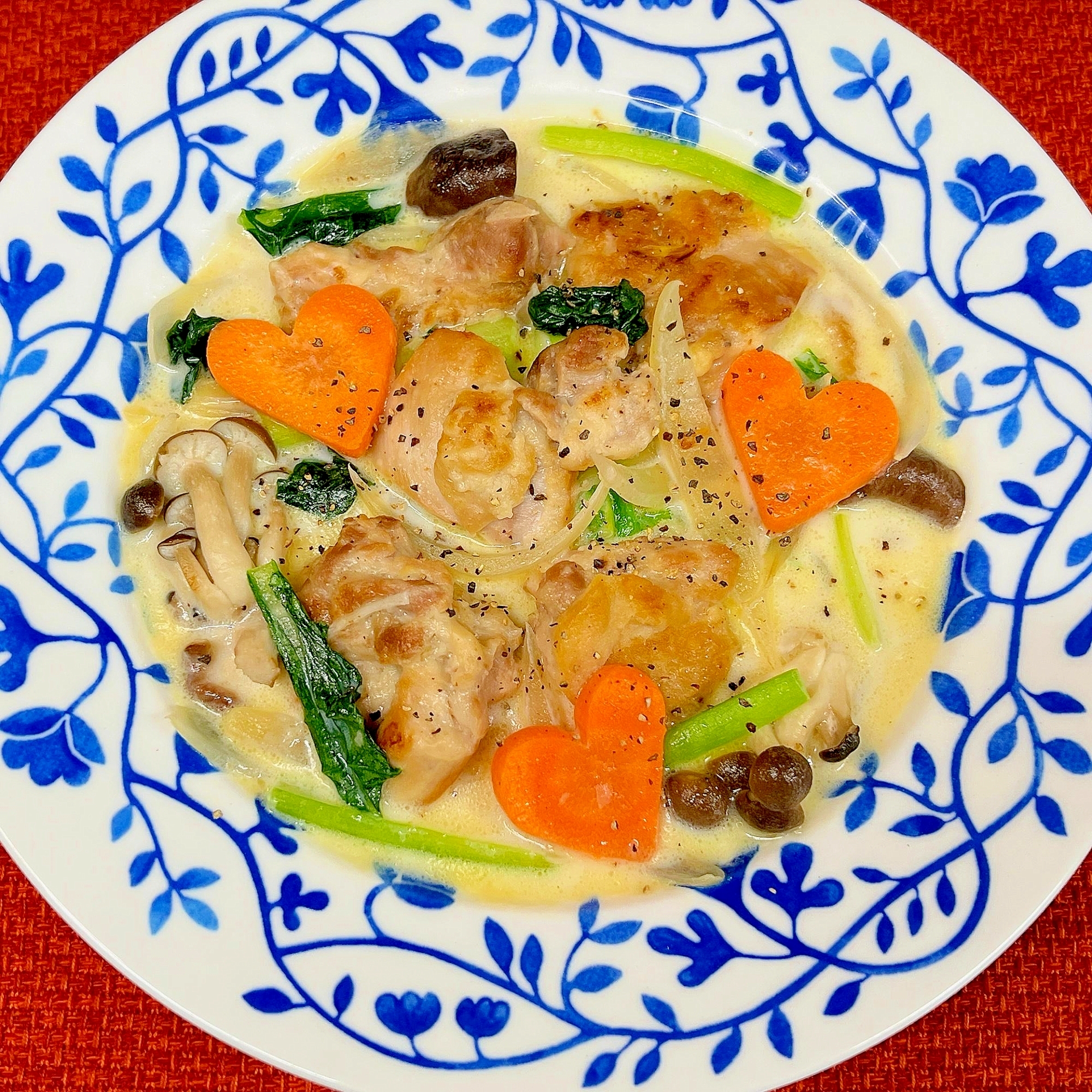 あったまる！チキンと小松菜のクリーム煮