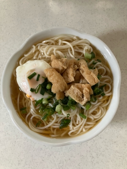 そうめんがまさかの極細中華麺！醤油ラーメン