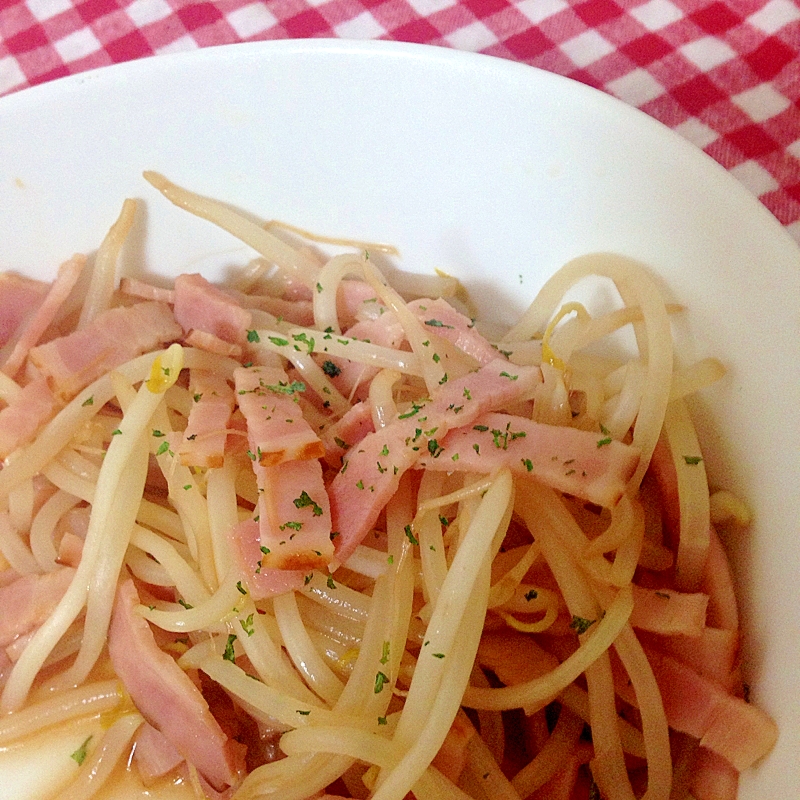 もやしとハムのラーメンスープ炒め★