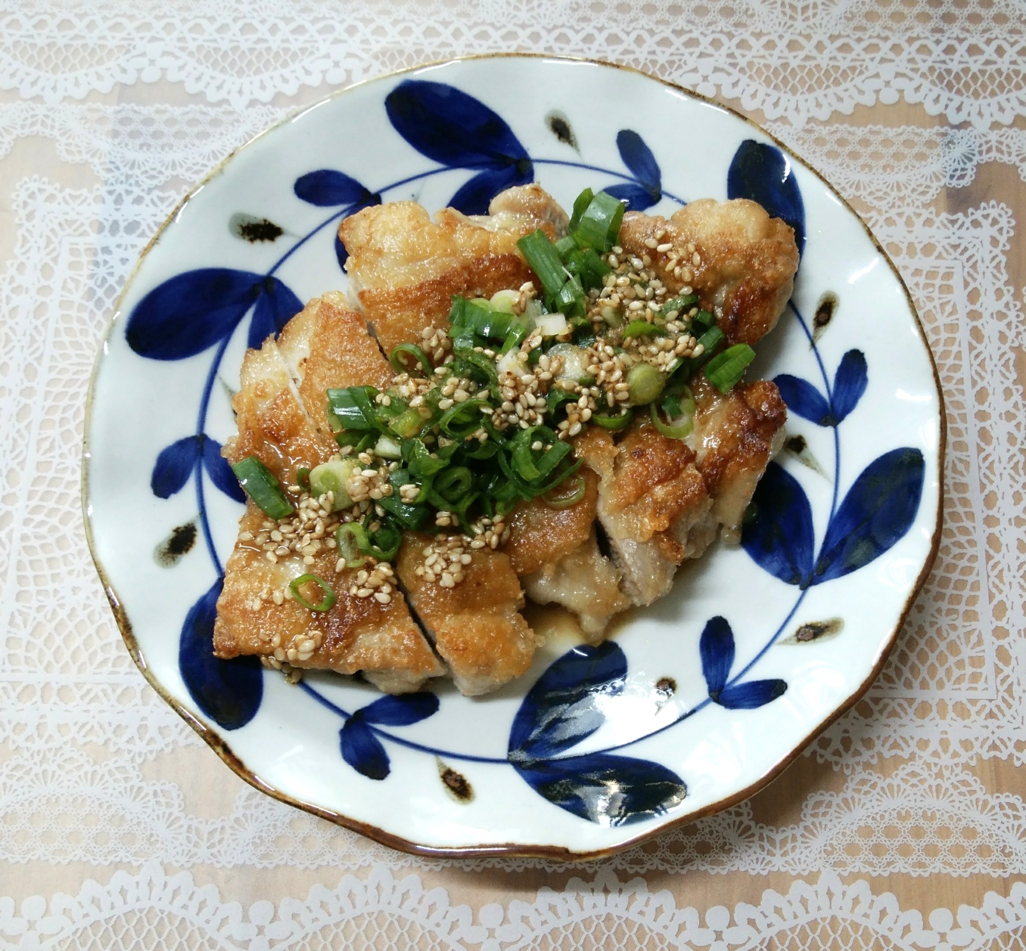 鶏もも肉の揚げ焼き❤香味だれ