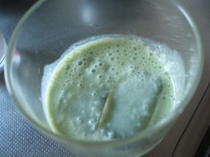 バナナ抹茶豆乳入りシェイク