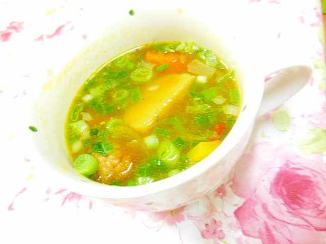 リメイク❤すり下ろし玉葱とたっぷりの葱カレースープ