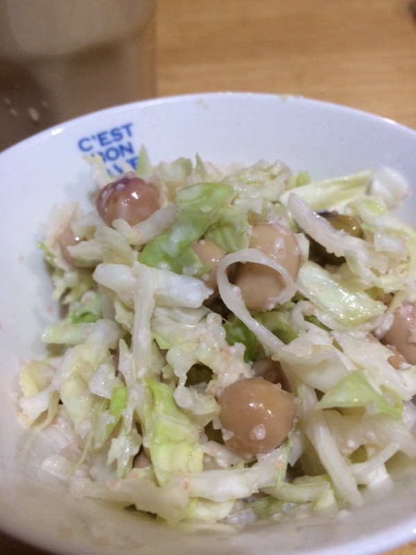 お豆と明太子のマヨサラダ(*^^*)