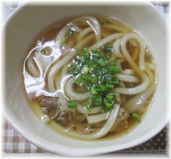 小ねぎたっぷり　煮込みうどん