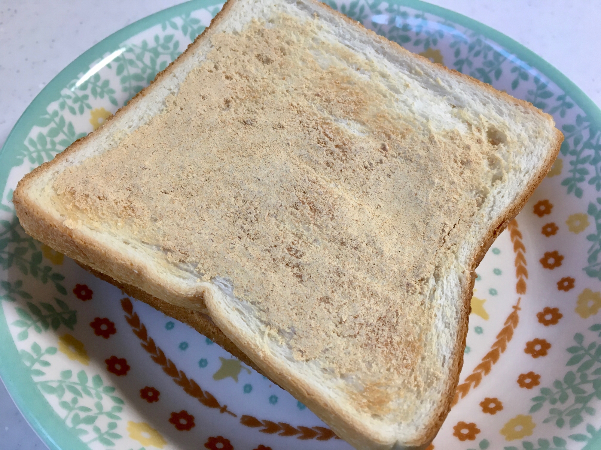 こんがり美味しい^ ^きな粉トースト★