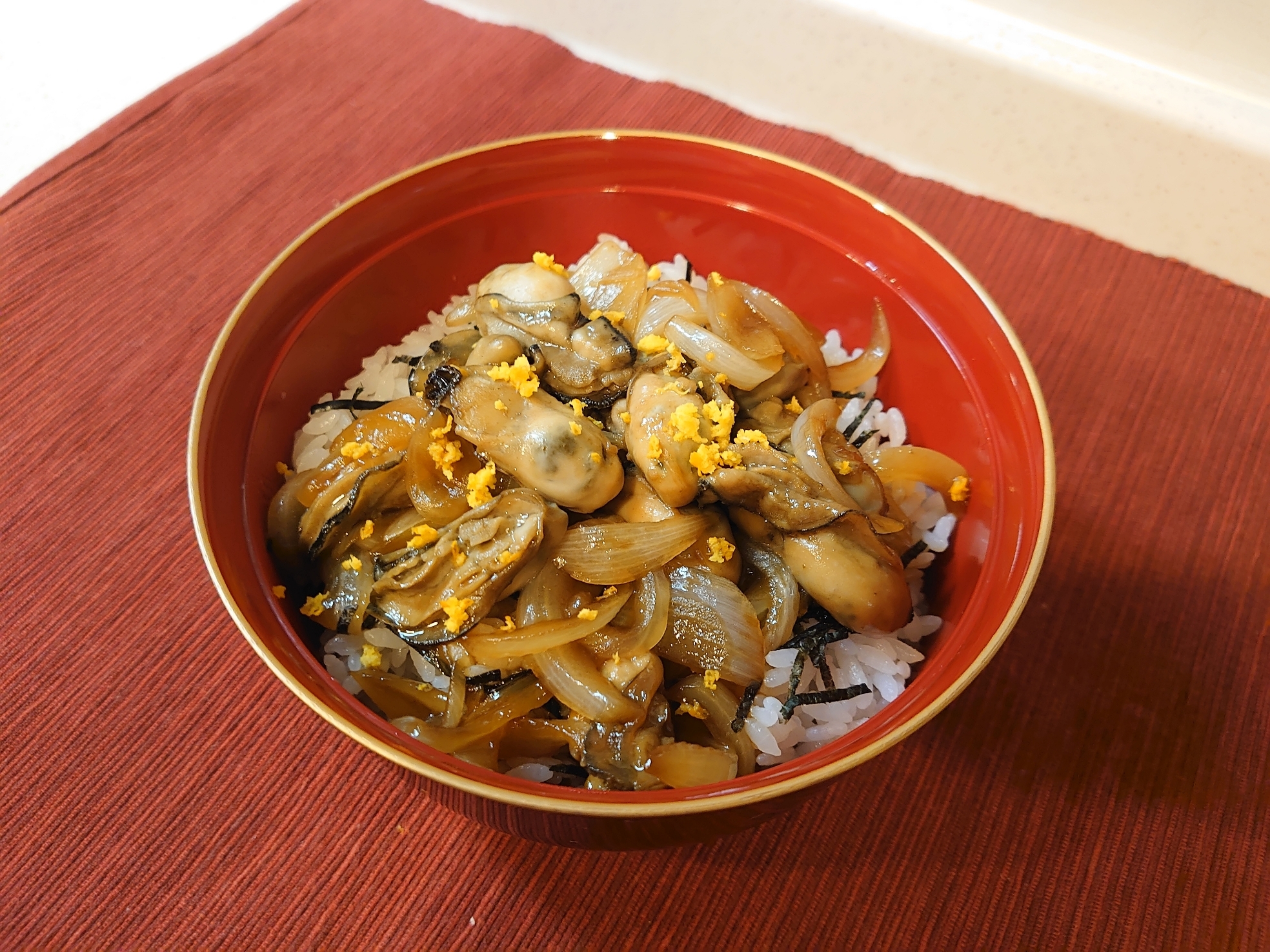 テレビ番組で見かけた、牡蠣カバ丼