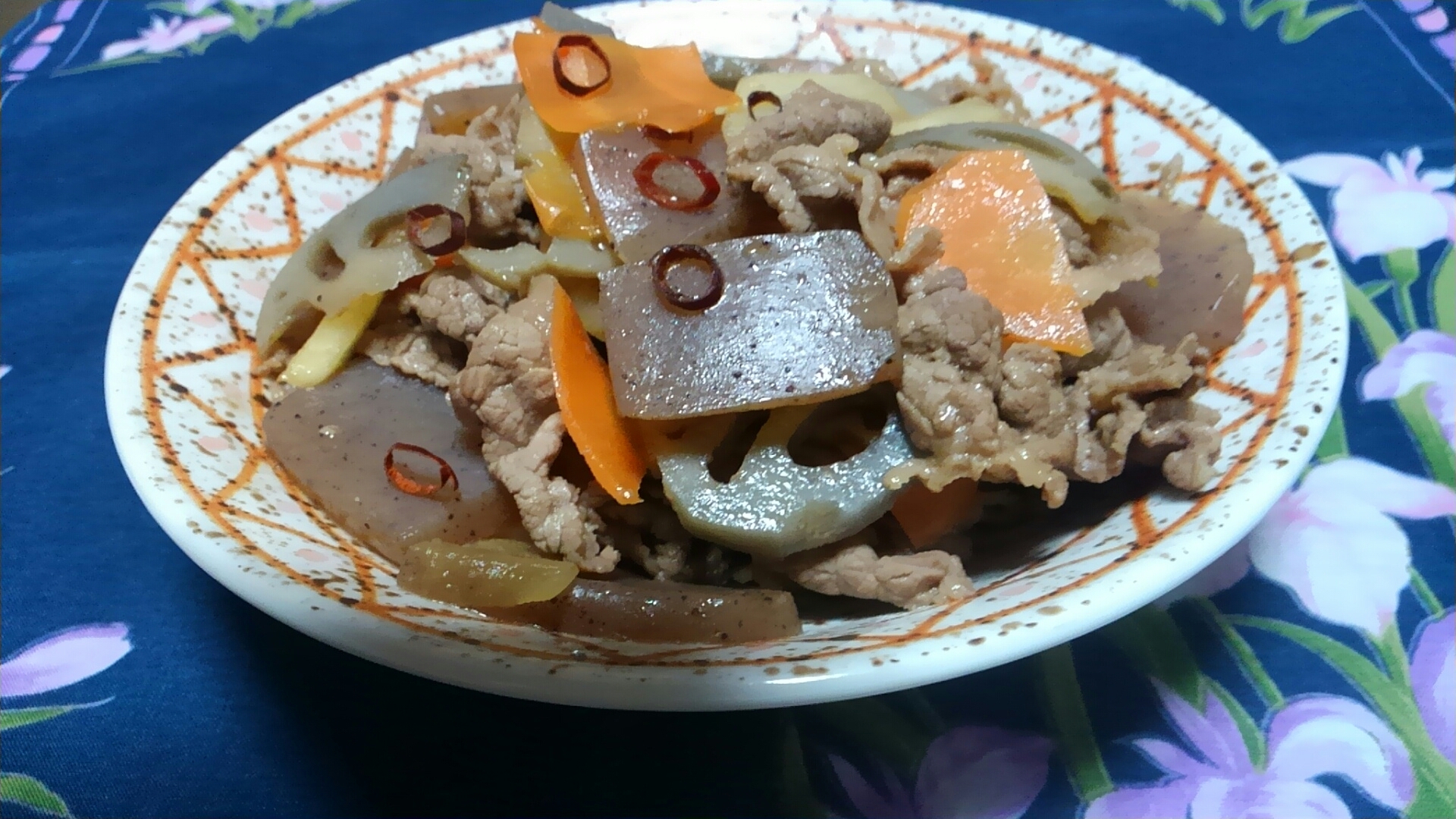 ピリ辛根菜と牛肉の炒め煮☆