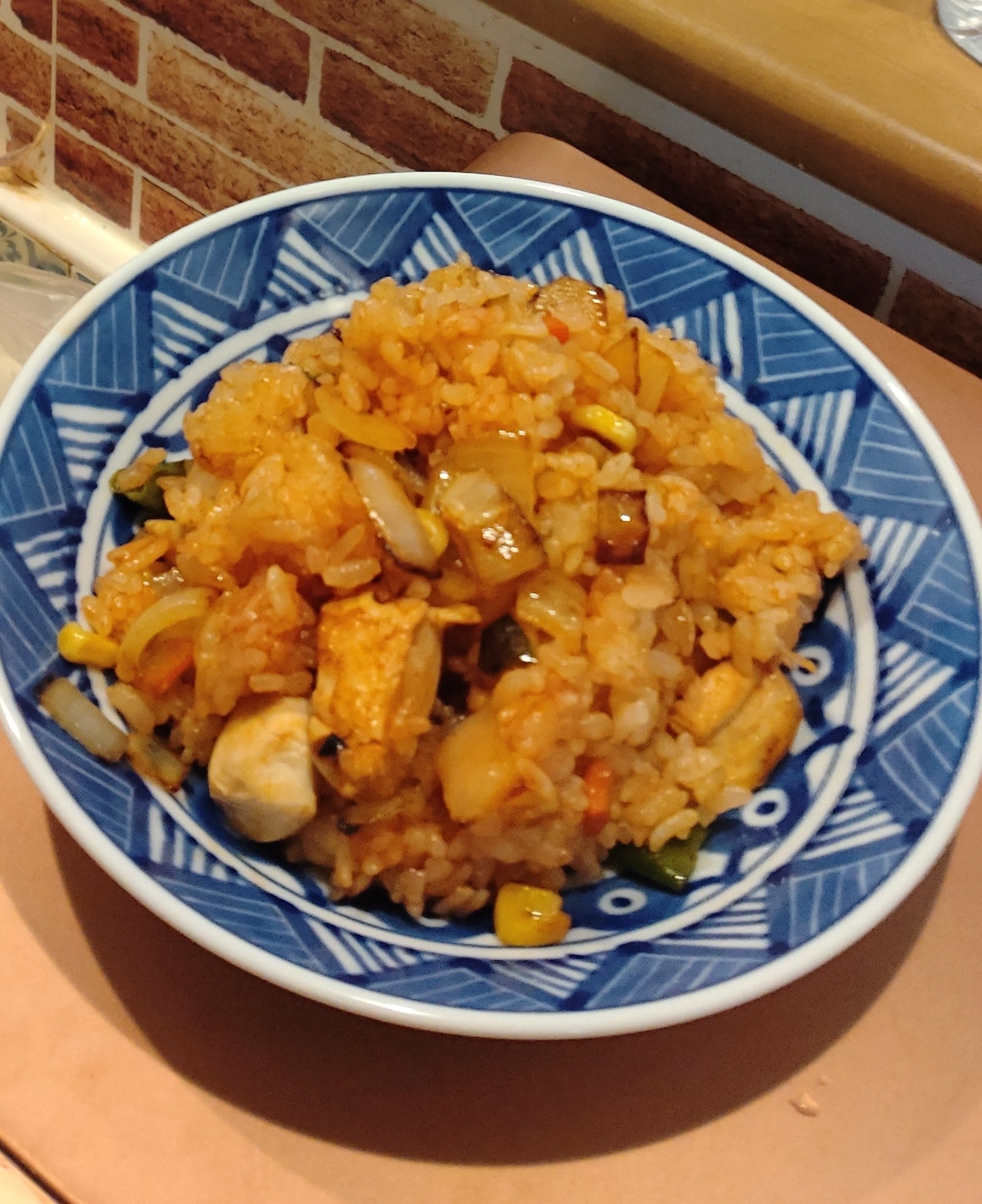ささみとコーンのケチャップライス