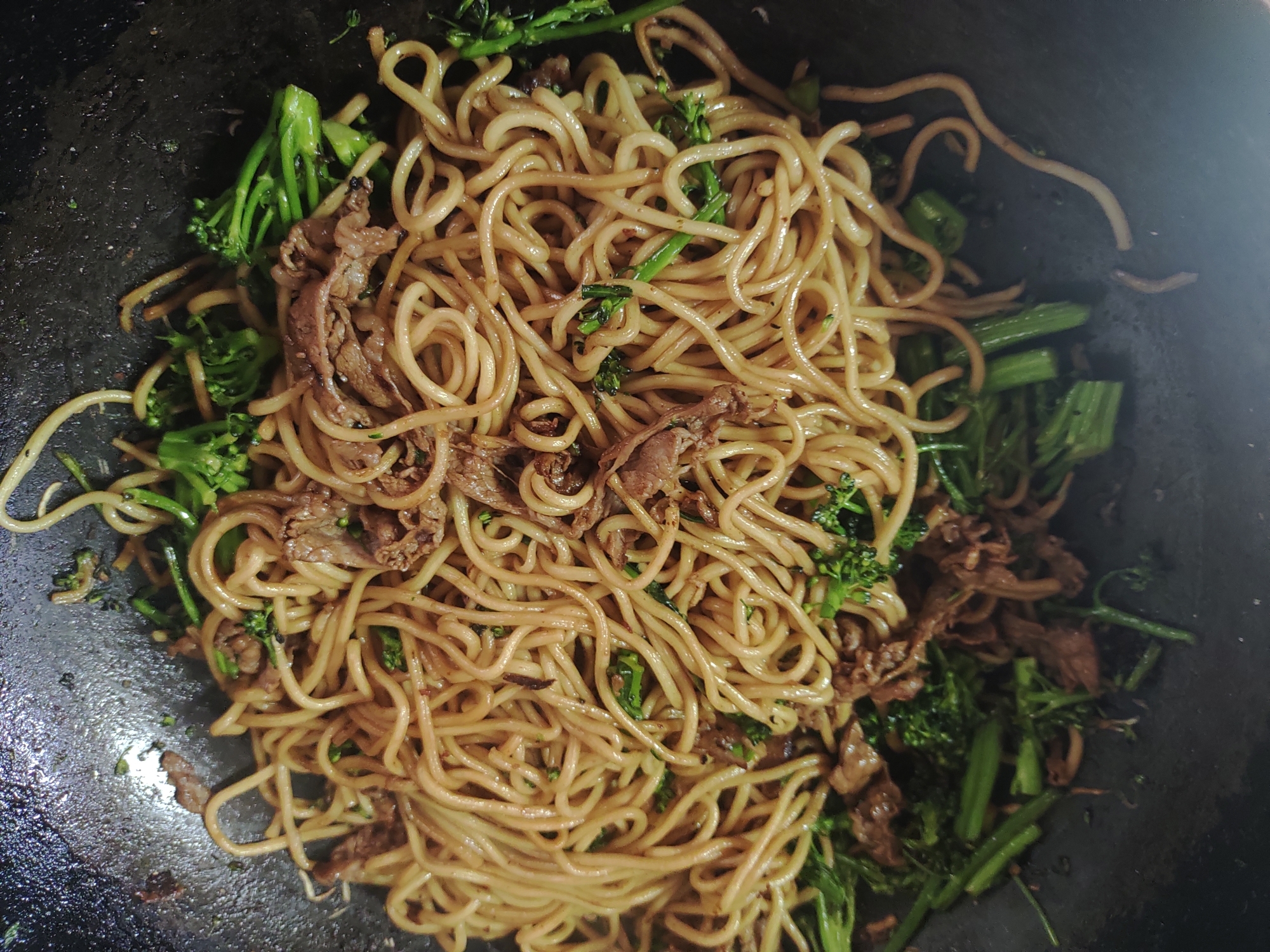 牛肉とブロッコリーのやきそば