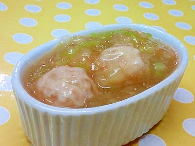 【離乳食】鶏団子&キャベツの味噌煮