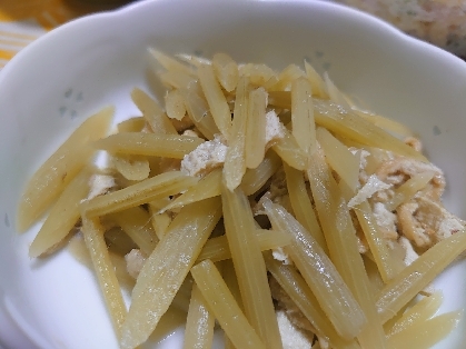 ♦️京風〜やまふきと油揚げの煮物