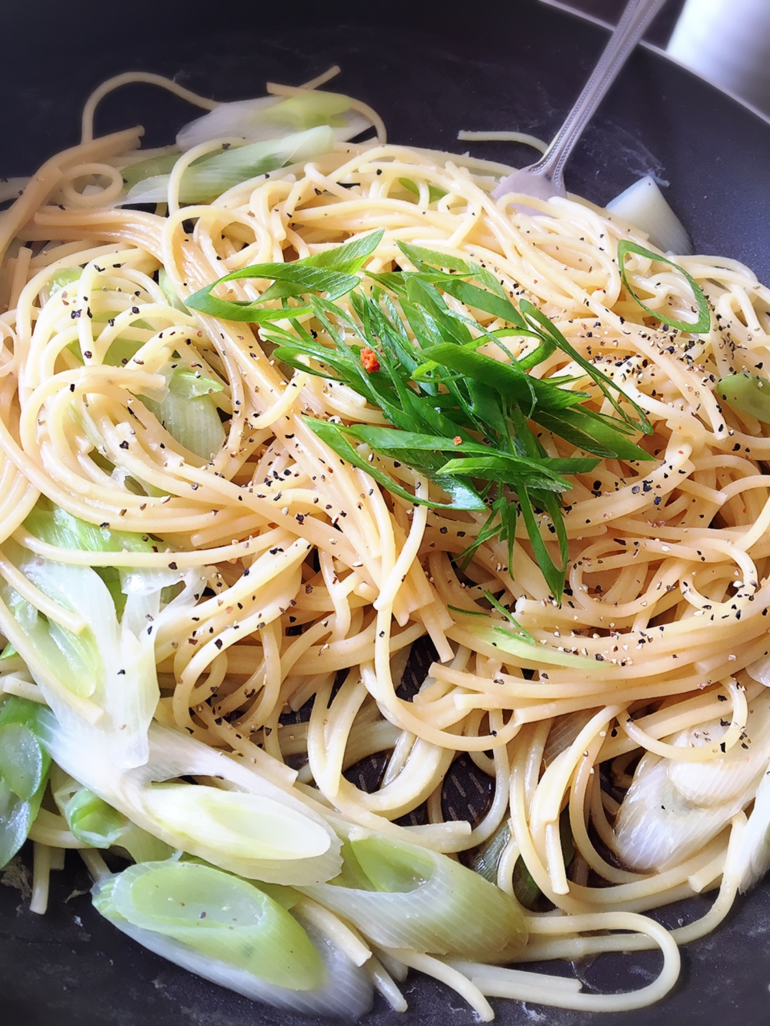 ネギとパスタだけ！とても簡単！早い！美味和風パスタ