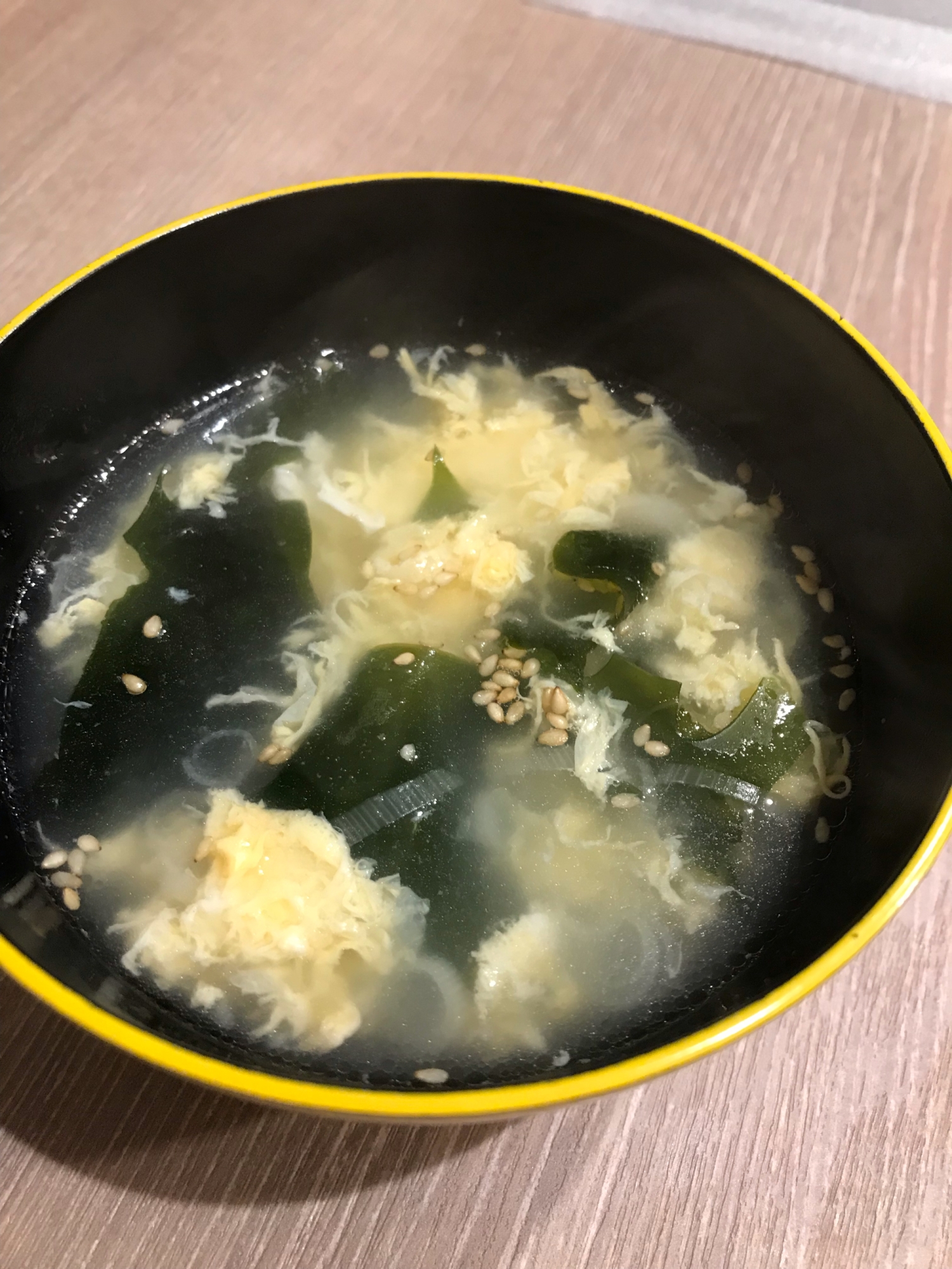 ワカメと卵の中華スープ