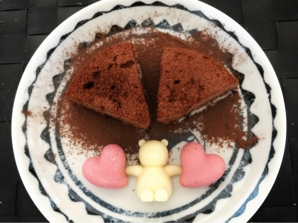 簡単ヘルシー♪おからをチンで、もこふわココアケーキ