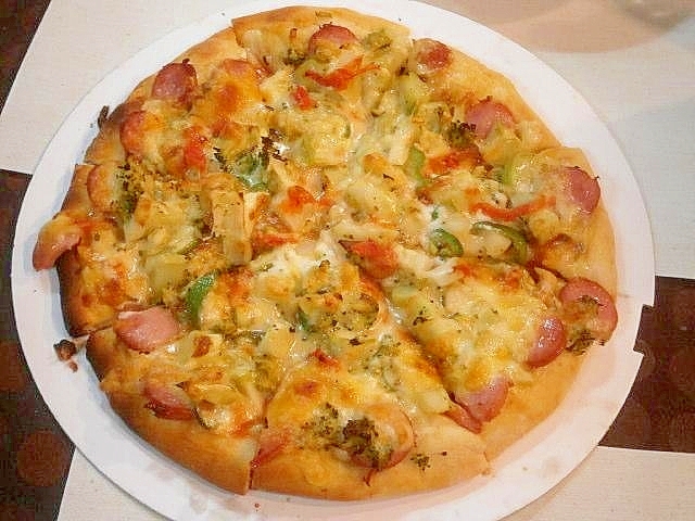 【スパークリングに合う】ブロッコリーのピザ