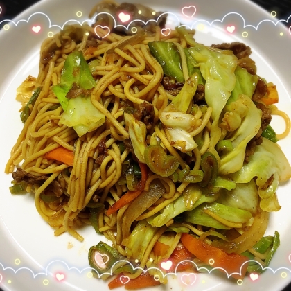 こんにゃく麺・野菜たっぷりソース焼きそば