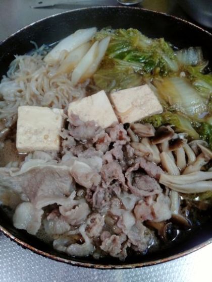 すき焼き（長ネギ・えのき・舞茸・糸こんetc..）