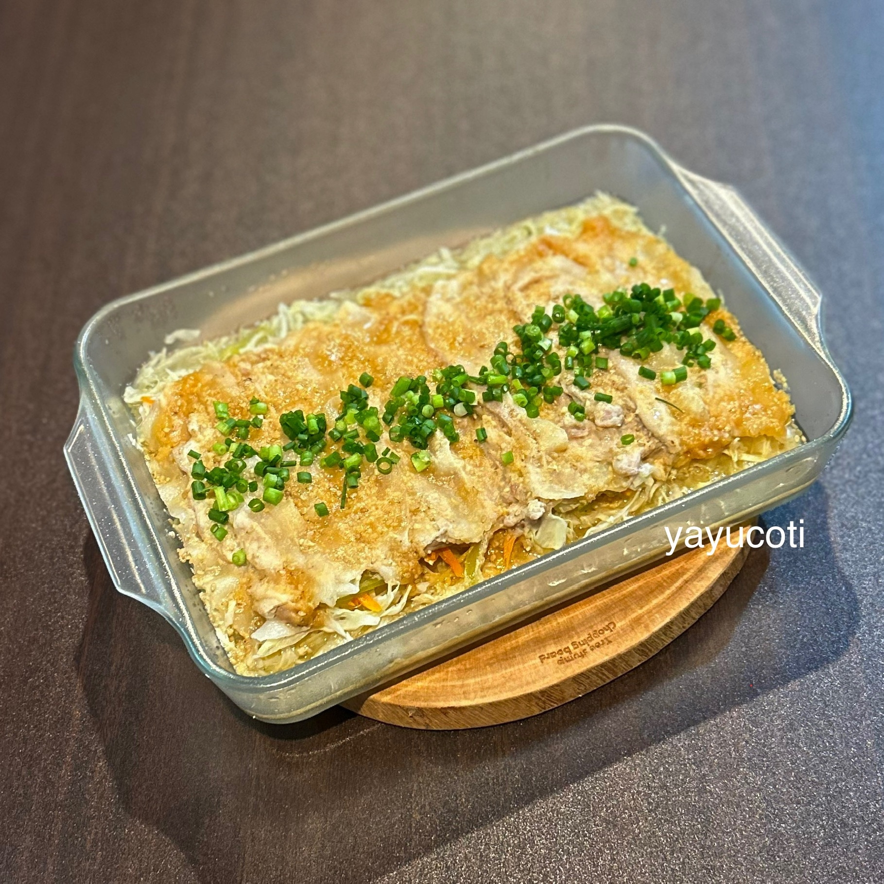 豚キャベツの味噌だれレンチン蒸し