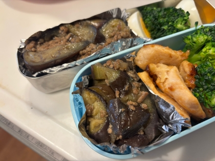 ナスと豚ひき肉の簡単炒め