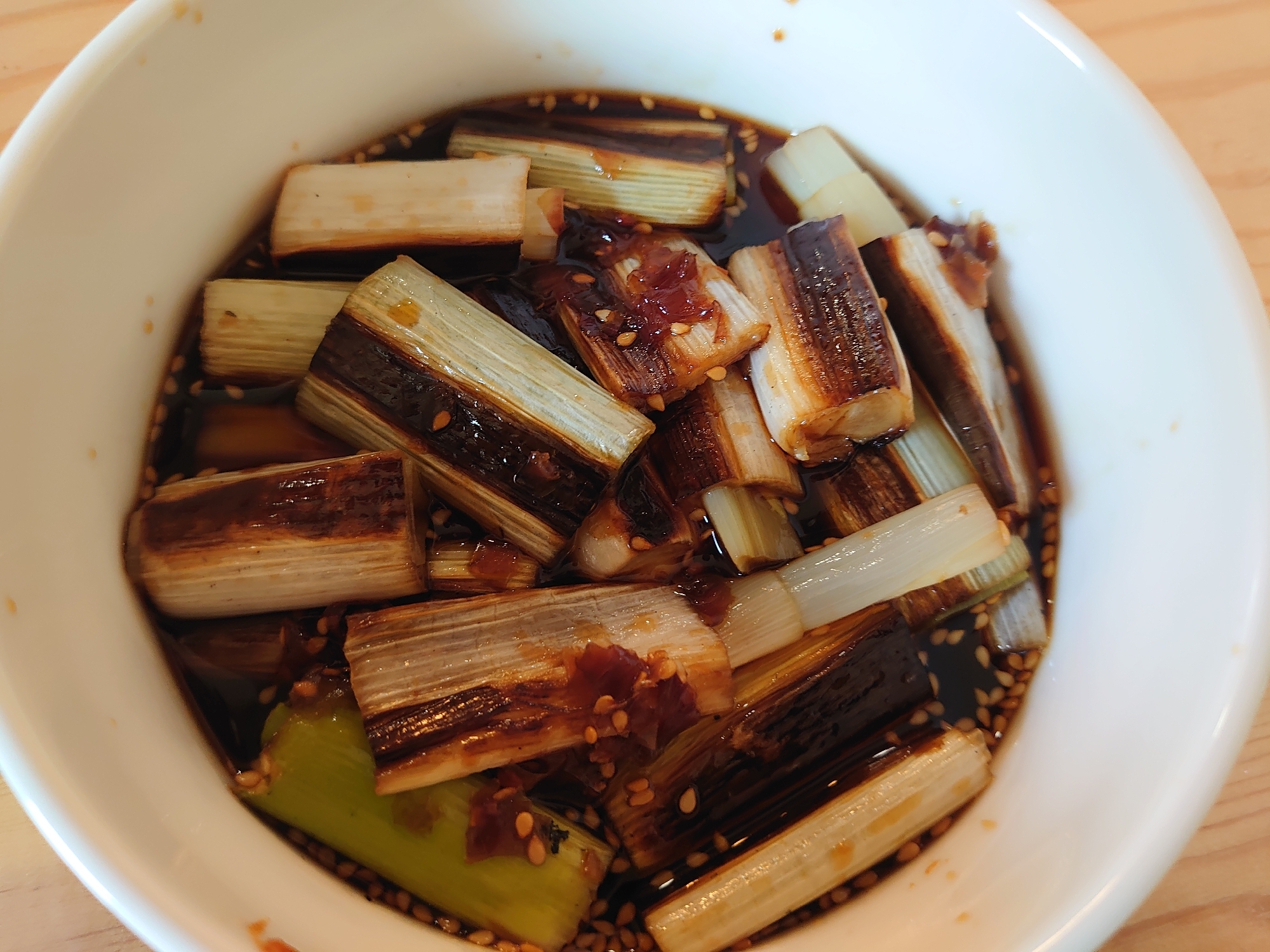 焼きネギのおかか醤油和え