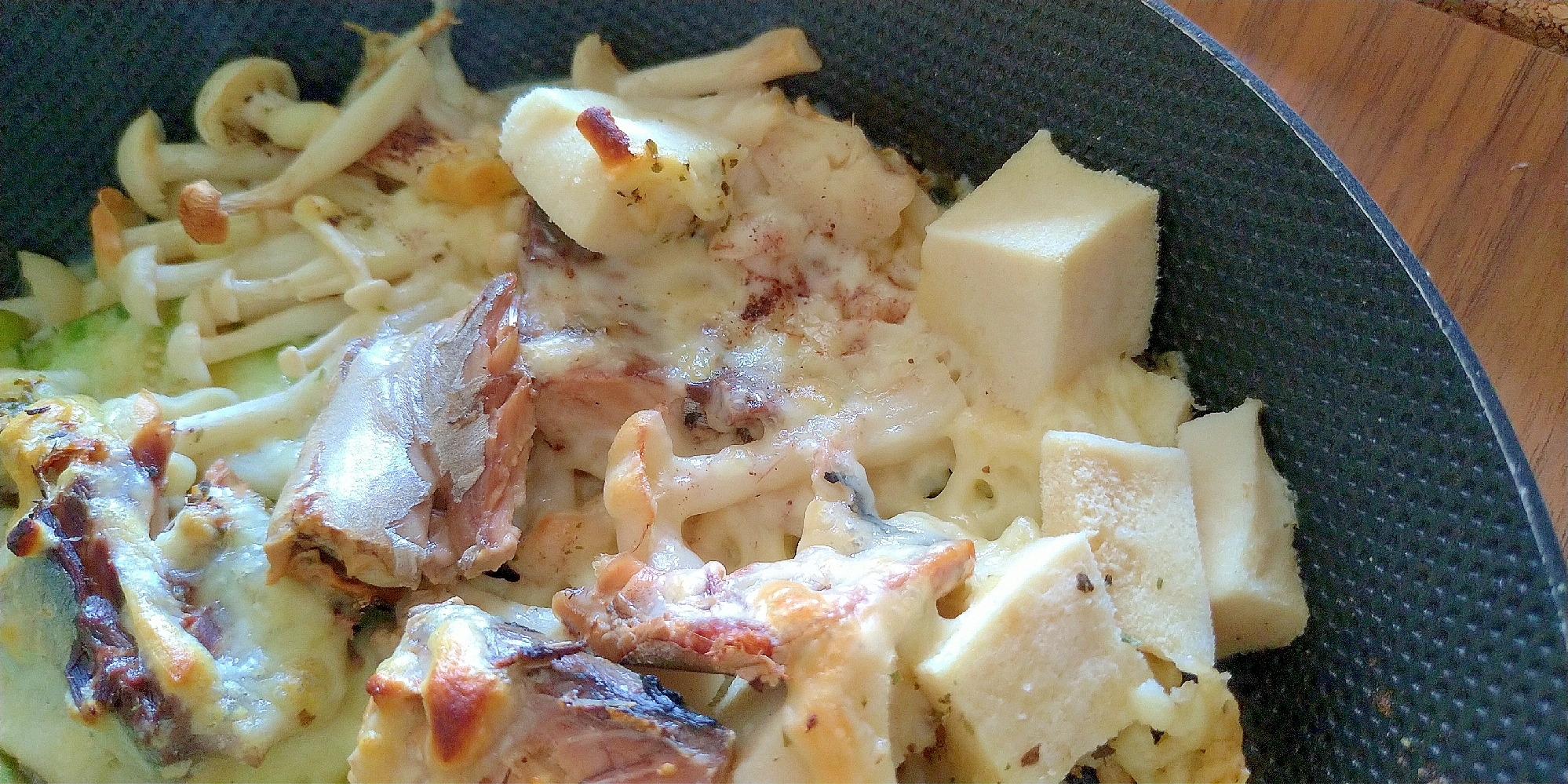 高野豆腐とサバのチーズ焼き