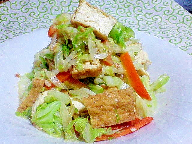 厚揚げと野菜の炒め物