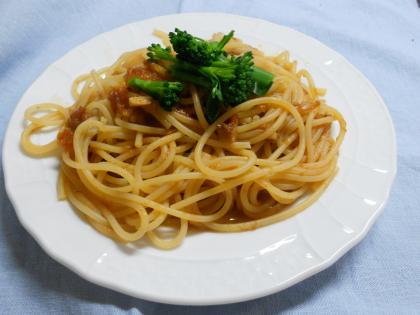 フライパン1つで♪　トマジュー☆トマトソースパスタ