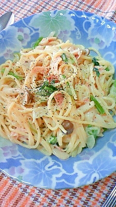 白だしで？！クリームパスタ