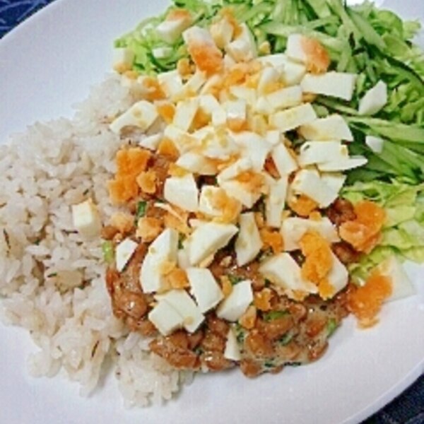 ダイエットに たまごサラダ風納豆ご飯 レシピ 作り方 By Nyan260 楽天レシピ ダイエットに たまごサラダ風納豆ご飯 レシピ 作り方 By Nyan260 楽天レシピ