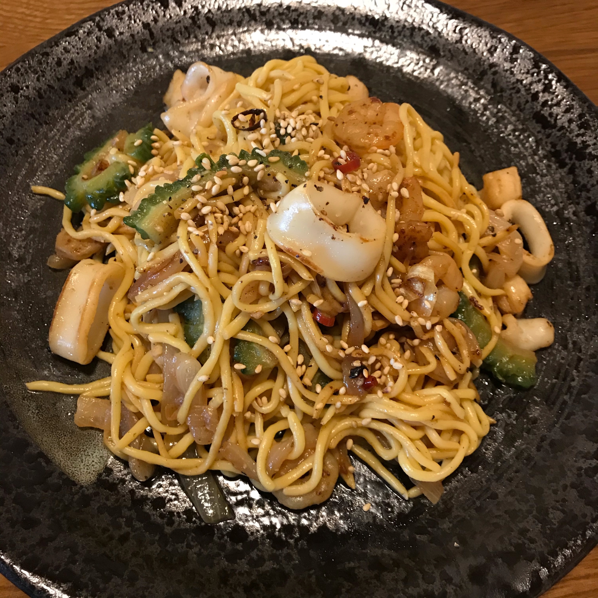 こんにゃく麺de海鮮塩焼きそば