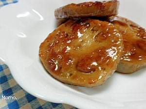 レンコンの肉詰め照り焼き レシピ 作り方 By Momo 楽天レシピ