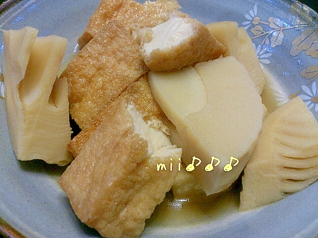 ちぎり厚揚げとたけのこの煮物✿めんつゆで簡単に♪